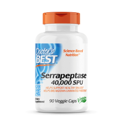 Серапептаза (Serrapeptase) 40 000 IU 90 капсули | Doctor's Best